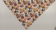 Dog Bandana,Scarf Tie On, Halloween, Pumpkins, Costumes,Orange, Brown, Gold,M, L