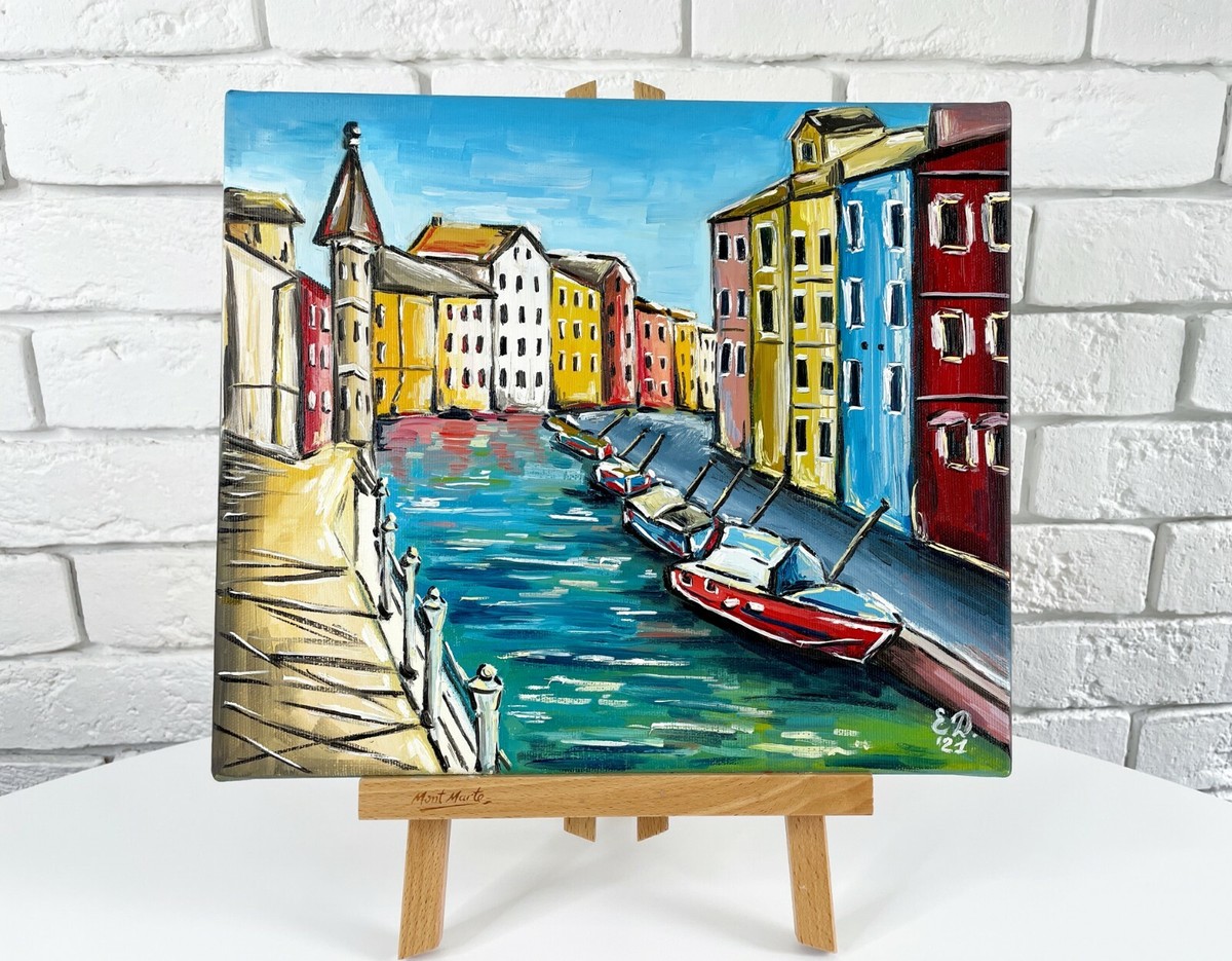 Venice Oil Painting Italy Original Art Italian Art 12x14