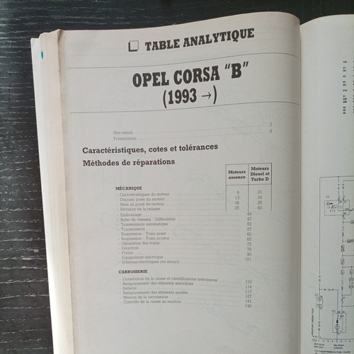 Revue technique OPEL CORSA B 1.6 gsi 16v 1.4 i si 1.2 1.5 d 1.5 td 1.7d dep 1993 - Picture 12 of 14