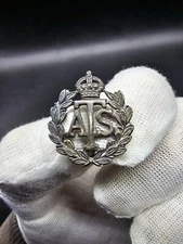 WW2 The Auxiliary Territorial Service Sweetheart Brooch White Metal 20mm Wode