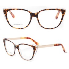 Womens Round Cat Eye Eyeglass Frames Fashion Acetate Full Rim Eyewear Glasses