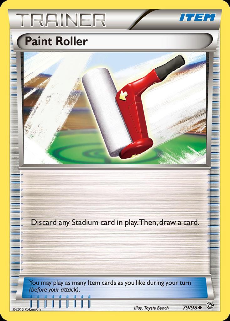 Pokemon Paint Roller (79/100) Ancient Origins LP REVERSE HOLO
