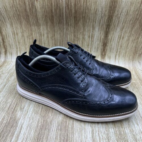 Men's 11.5 M - Cole Haan Original Grand OS Wingtip Oxford Black Leather C22752