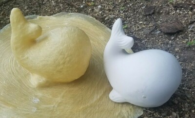 Whale latex mold plaster cement mold 4''H x 4.75''L