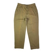 Vintage 1990s Riveted by Lee 30"x31" High-Waist Cotton Twill Pants Green-Brown