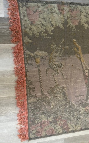 Belgian French Tapestry Wall Hanging Renaissance Venice Gondola Canal Romantic - Picture 12 of 12