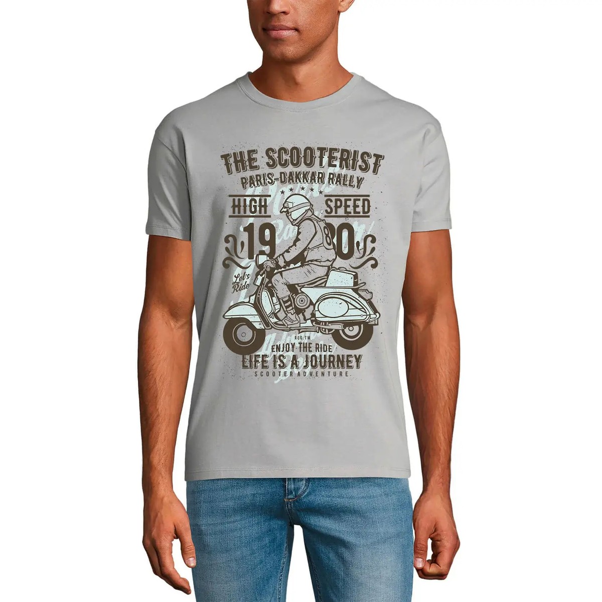 Scooter T-Shirt Mens Funny MOD Lambretta Vespa Paul Weller Bike Logo Top Pride e