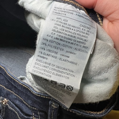 Denizen Levi’s Womens Straight Fit Jeans Blue Size 9 Distressed Low-Rise Pant - Picture 6 of 9