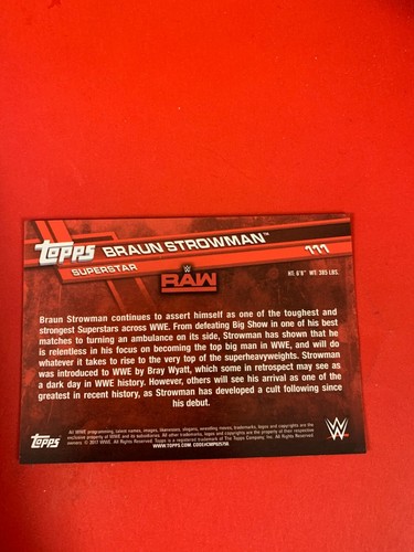 2017 Topps WWE Base #1-200 Rc's, Superstars, Legends, NXT 1st Rc's - You Pick - Picture 227 of 405