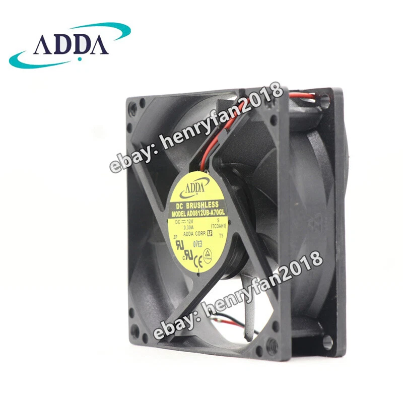 Original ADDA AD0812UB-A70GL Case Fan DC12V 0.30A 80*80*25mm UPS Cooling Fan - Image 3 of 4