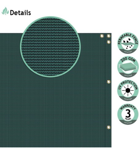 Privacy Windscreen Shade Cover Fabric Mat Fence 3x14 Ft - Picture 5 of 8