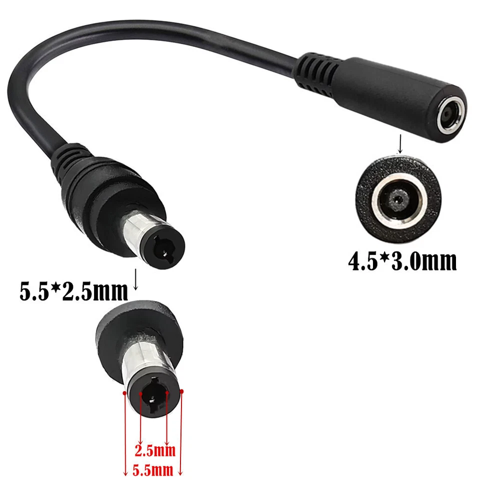 Power DC Charger Converter Adapter Cable 4.5*3.0mm to 5.5*2.5mm for ASUS MSI - Image 2 of 4