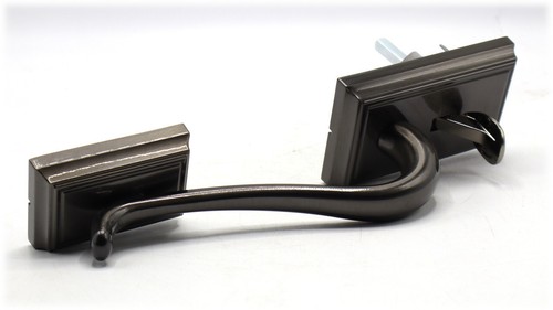 Schlage Single Cylinder Handleset and Georgian Knob, Antique Pewter - Picture 2 of 5