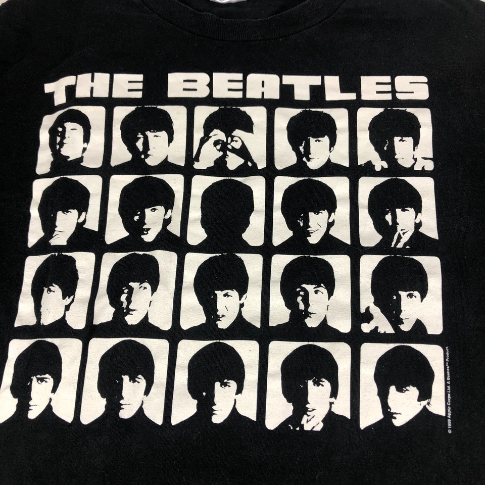 VTG 1998 The Beatles A Hard Days Night Shirt Adult Large Black & White Band Tee - Image 2 of 4