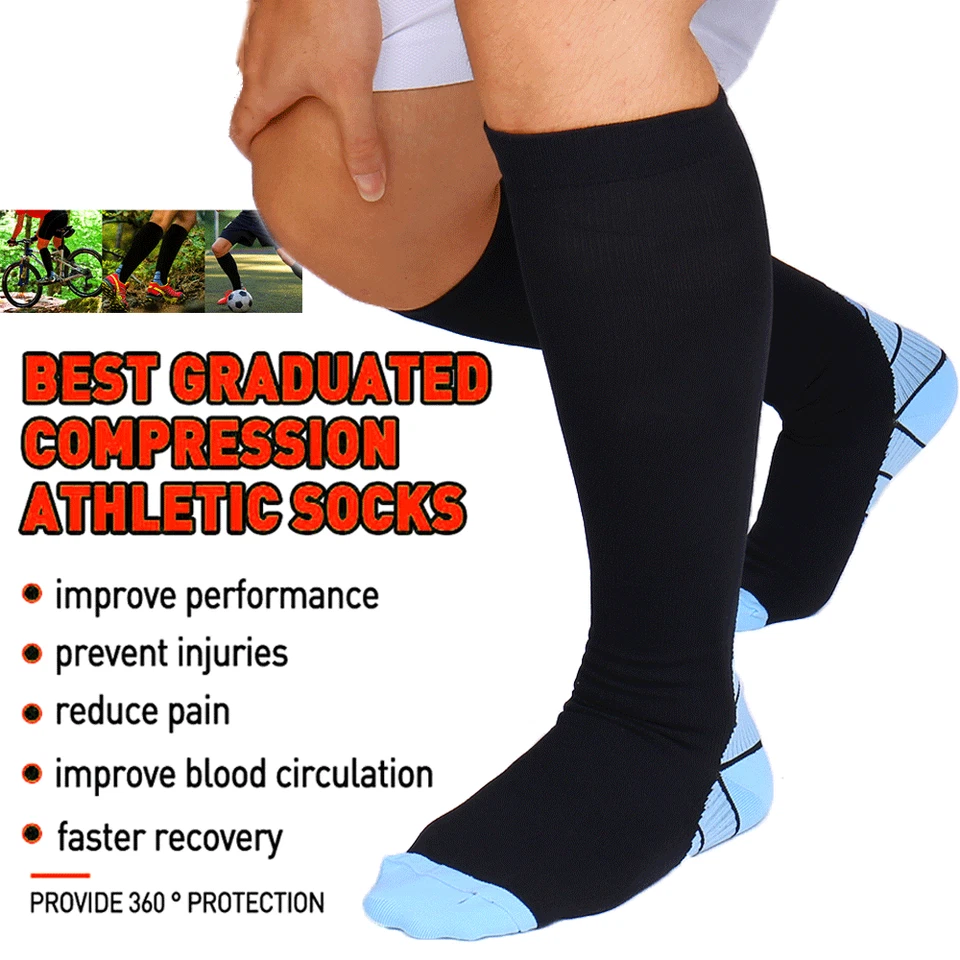 1-10Paar Kompressionsstrümpfe Kompressionssocken Thrombosestrümpfe Damen Herren - Bild 4 von 4