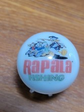 RAPALA ROD REEL LURE BAIT FISHING TACKLE ADVERTISING MARBLE 1" SHOOTER W/ STAND