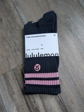 Lululemon Daily Essentials Socks Medium Crew Length TRNV/MTAP Unisex New LU9CLAS