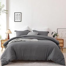 Duvet Cover Queen Size, 3 Piece Luxury Soft Bedding Set, No Comforter