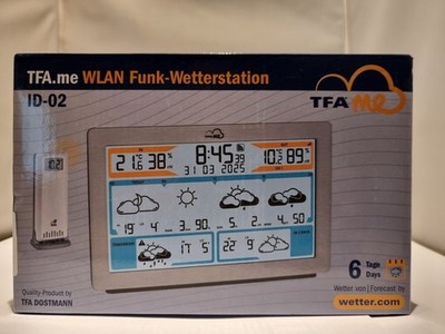 TFA Dostmann TFA.me WLAN Funk-Wetterstation ID-02   Neuwertig geprüft