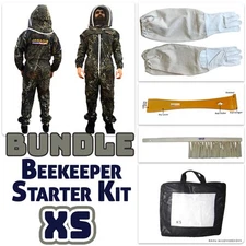 Jawadis Premium Beekeeper Suit Bundle – XS Gloves, Hive Tool & Brush Included