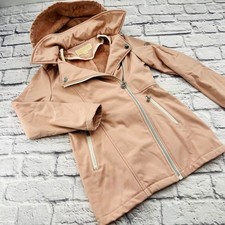 Michael Kors Kids Pink Hooded Softshell Jacket Size 10 12 Fleece Lined