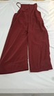 Unbranded Women Burgundy Wide Leg Spaghetti Strap Jumpsuit XXL Polyester — photo 1
