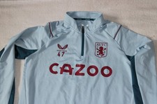 ASTON VILLA FOOTBALL SHIRT LONG SLEEVED TRAINING PLAYER ISSUE SIZE MEDIUM M MENS