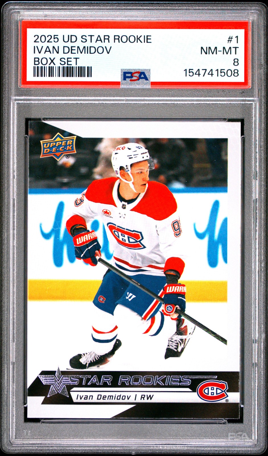 2025 UD NHL STAR ROOKIES BOX SET #1 IVAN DEMIDOV PSA 8