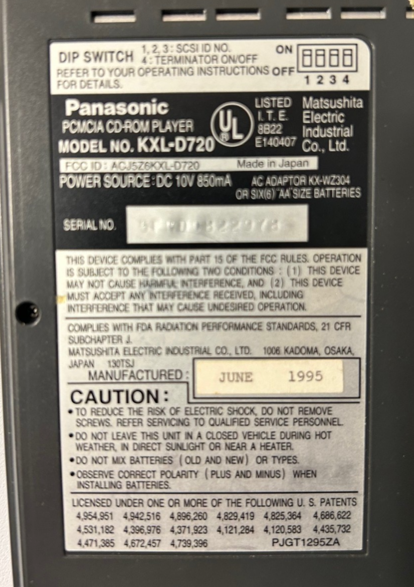 技術書 Panasonic テクニカルガイドCD-ROM版 2005 NO.65 Vintage 1990s 90s Panasonic SL-PJ325 Single 1 CD Player DAC