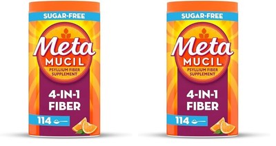 Metamucil, Daily Psyllium Husk Powder Supplement, 114 Servings (Pack of 2) 