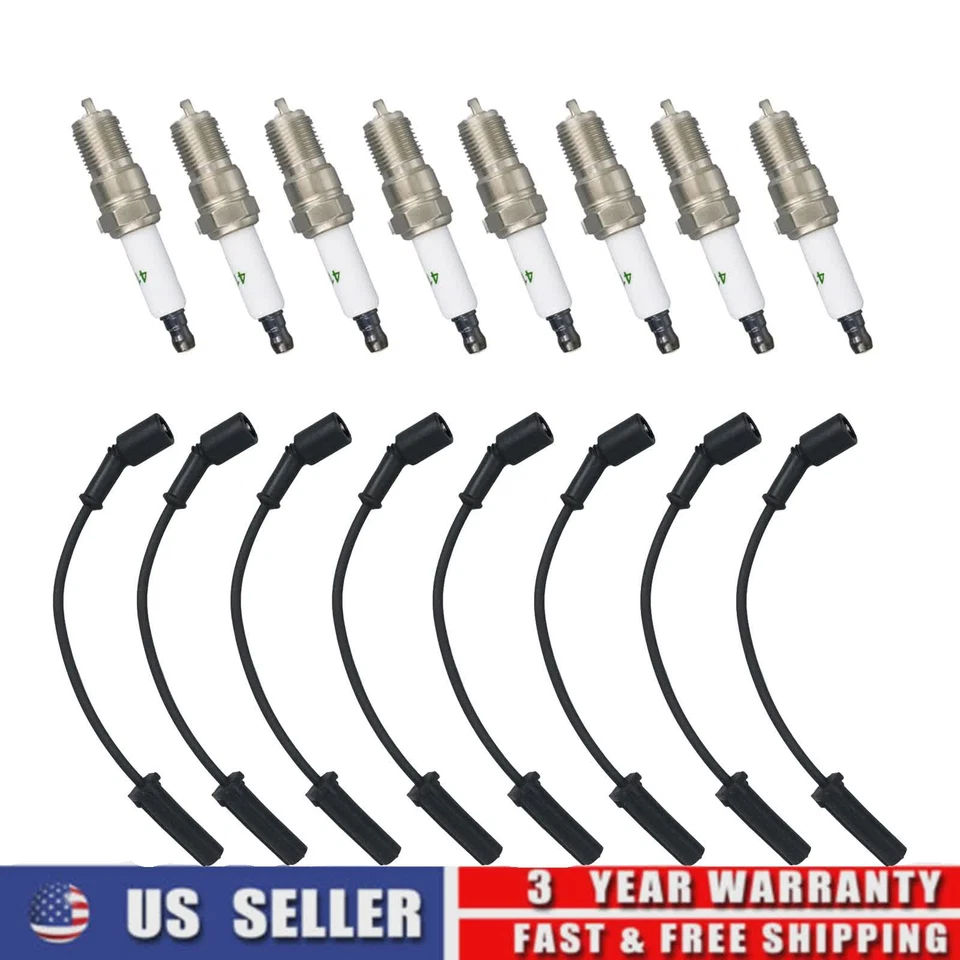 8mm Wireset + 8 Spark Plug 41-962 for Chevy Silverado 1500 GMC Sierra V8 US - Изображение 2 из 4