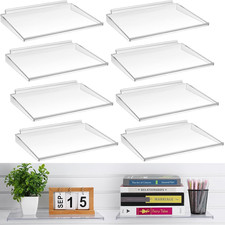 8 Pack Slatwall Shelves - Wall Mount Organizers for Retail & Home Display