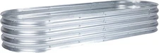 Aoodor Galvanized Raised Garden Bed Kit, 6 x 2 x 1 Ft, Oval Planter Boxes for 
