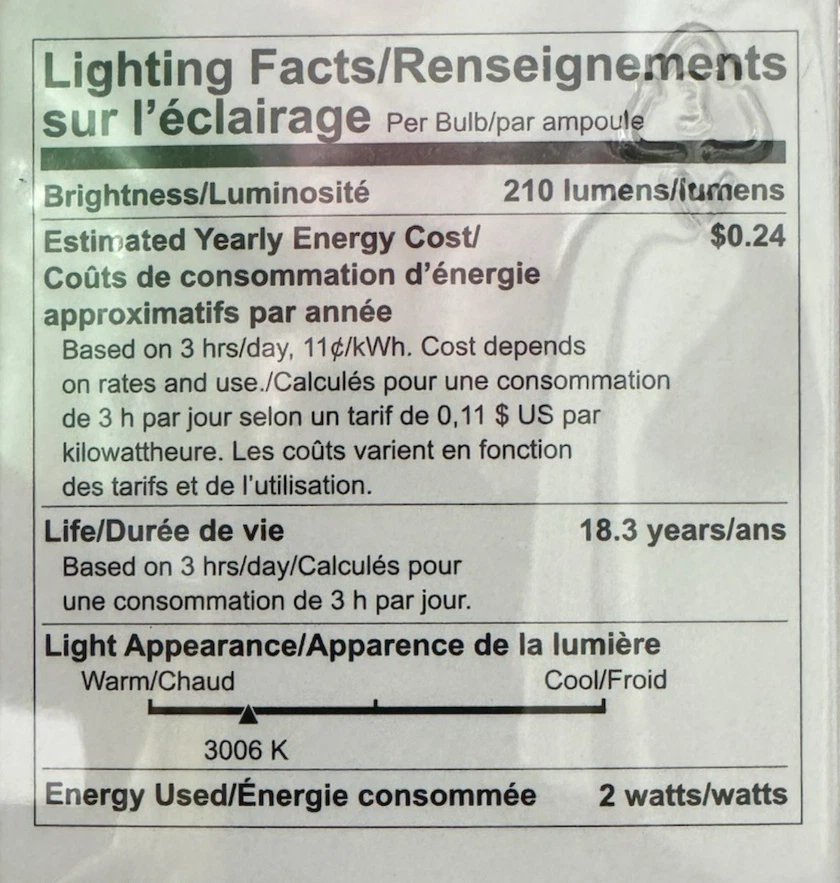Kichler Showscape 2-Watt 12-Volt Wedge Base T-Type LED Light Bulb - 3000K - NEW - Image 2 of 3