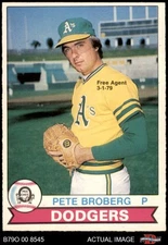 1979 O-Pee-Chee #301 Pete Broberg  Free Agent 3-1-79 Dodgers 6 - EX/MT