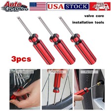 3-pack Auto Screwdriver Valve Stem Core Remover Tire Tube Installer Repair Tools