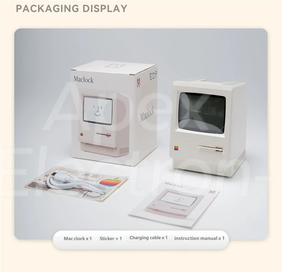 Maclock Macintosh Alarm Clock A Classic Desktop Ornament with A Digital Clock - Image 2 of 4