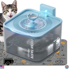 PAPIFEED 106oz Cordless Cat Water Fountain - Automatic Dispenser & Motion Sensor