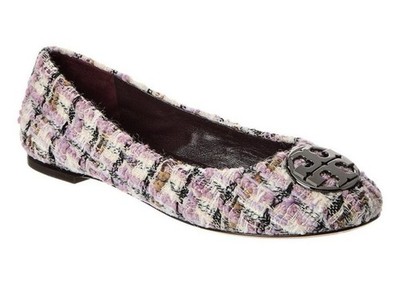 Tory Burch Tweed Ballet Flat Shoes Chelsea