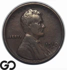 1910-S Lincoln Cent Wheat Penny, VF++