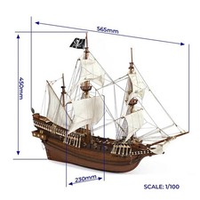 OcCre Buccaneer Piratenschiff Holzmodell Bausatz 1/100 Schiff