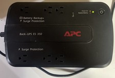 APC Back-Ups ES350 BE350G 6 Outlets Battery Backup Surge Protector WITH BATTERY
