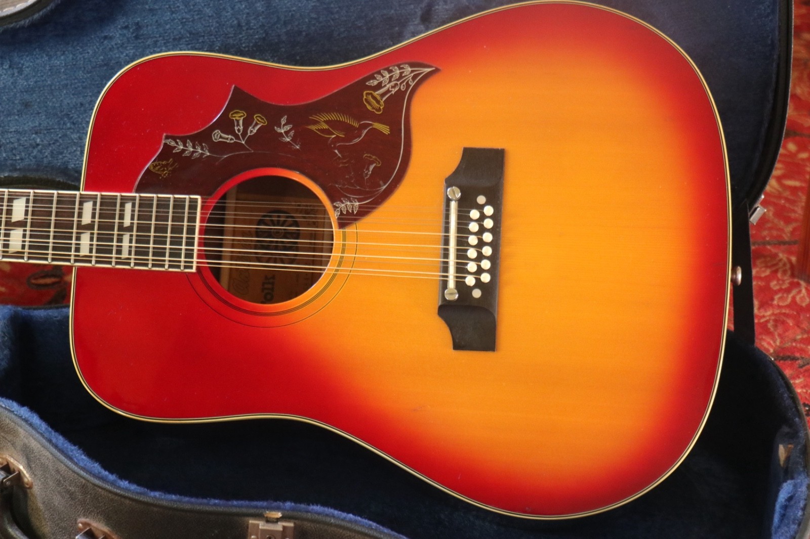 Vintage MIJ 1970s Antoria / Ibanez Hummingbird Acoustic Guitar + Gibson Strings