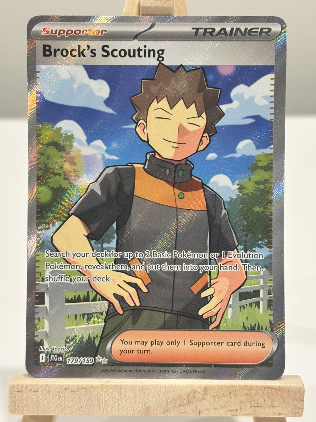 Pokemon Brock's Scouting 179/159 Holo Ultra Rare Journey Together NM