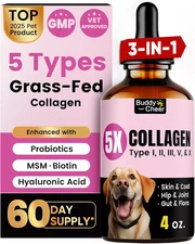 Premium Collagen for Dogs & Cats - 5 Types of Grass-Fed Collagen (I, II, III, V