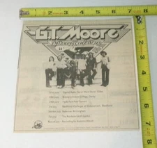 G.T.Moore Vintage Original Concert AD Advert 1974 GT Moore & the Reggae Guitars
