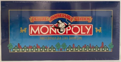 VINTAGE 1984 MONOPOLY DELUXE ANNIVERSARY EDITION PARKER BROTHERS FACTORY SEALED