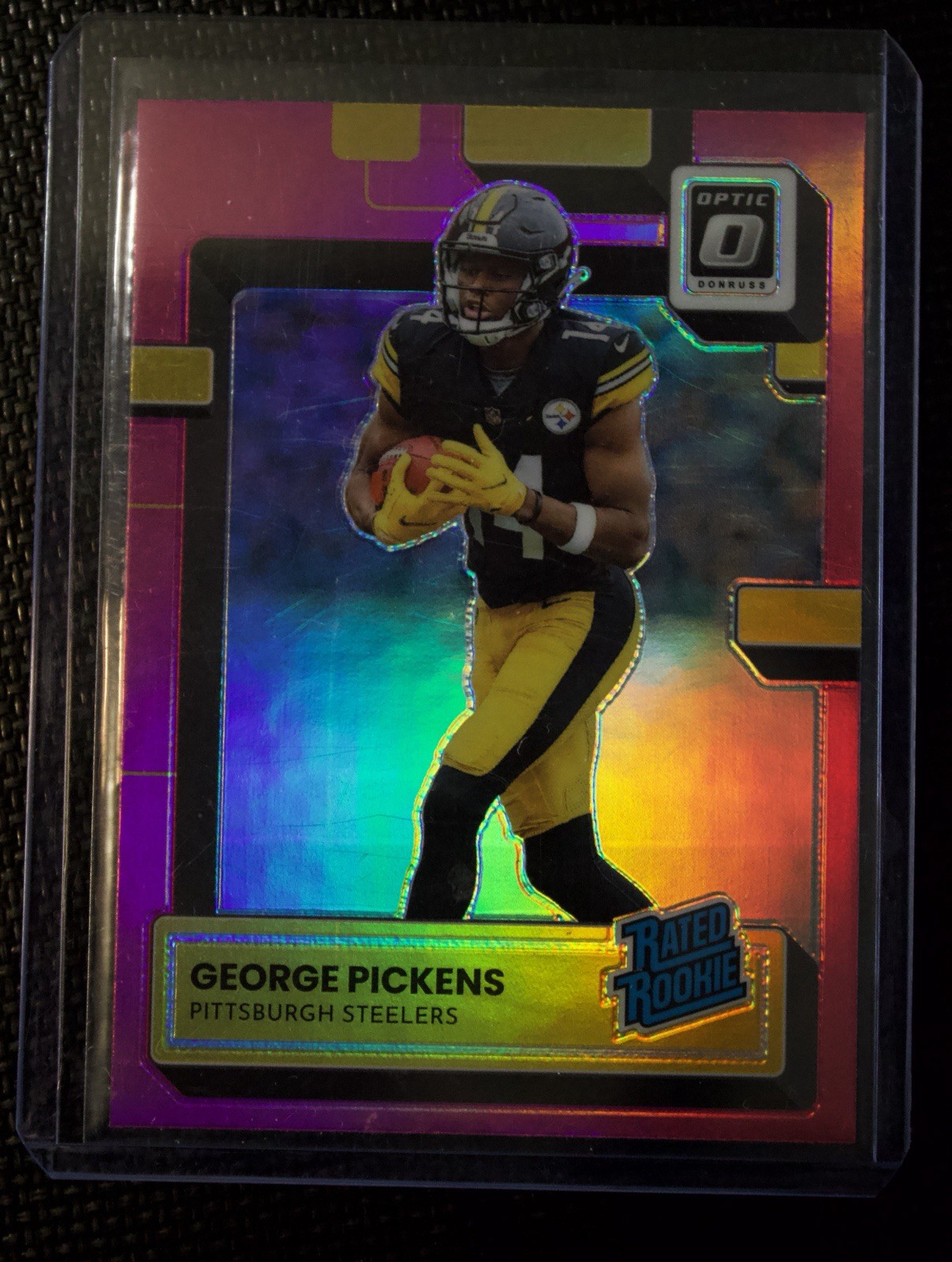 2022 Panini Donruss Optic - Rated Rookie George Pickens #223 Pink Prizm (RC)