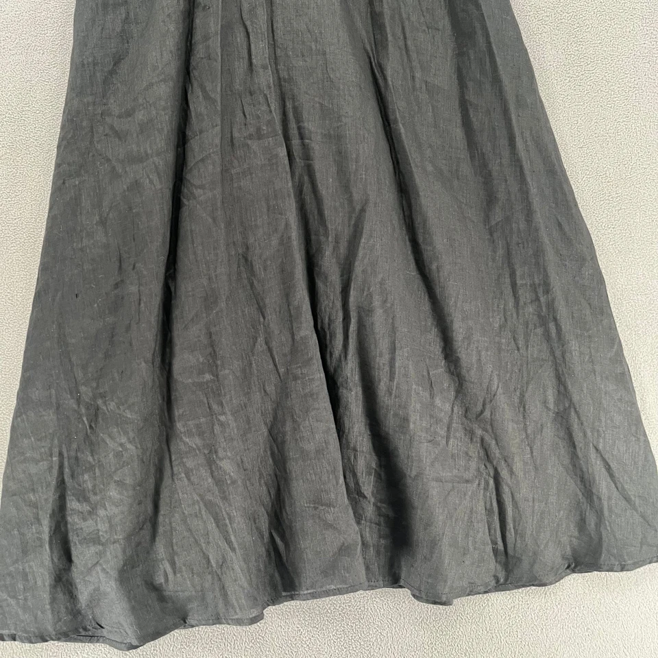 Vestido Kookai para mujer 40 negro Tahití nuevo con etiquetas Vee sin mangas lazo línea A lino Foto 4 de 4