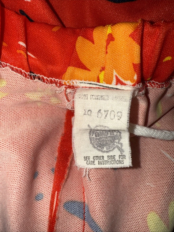 De Colección Tendencias Jerrie Lurie Para Mujer Rojo Amarillo Floral Pantalón Camisa Ocio Traje Talla S? Foto 4 de 4